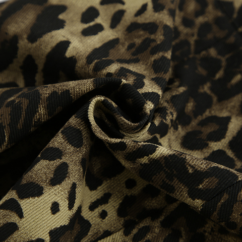 Leopar Desenli Mini Etek