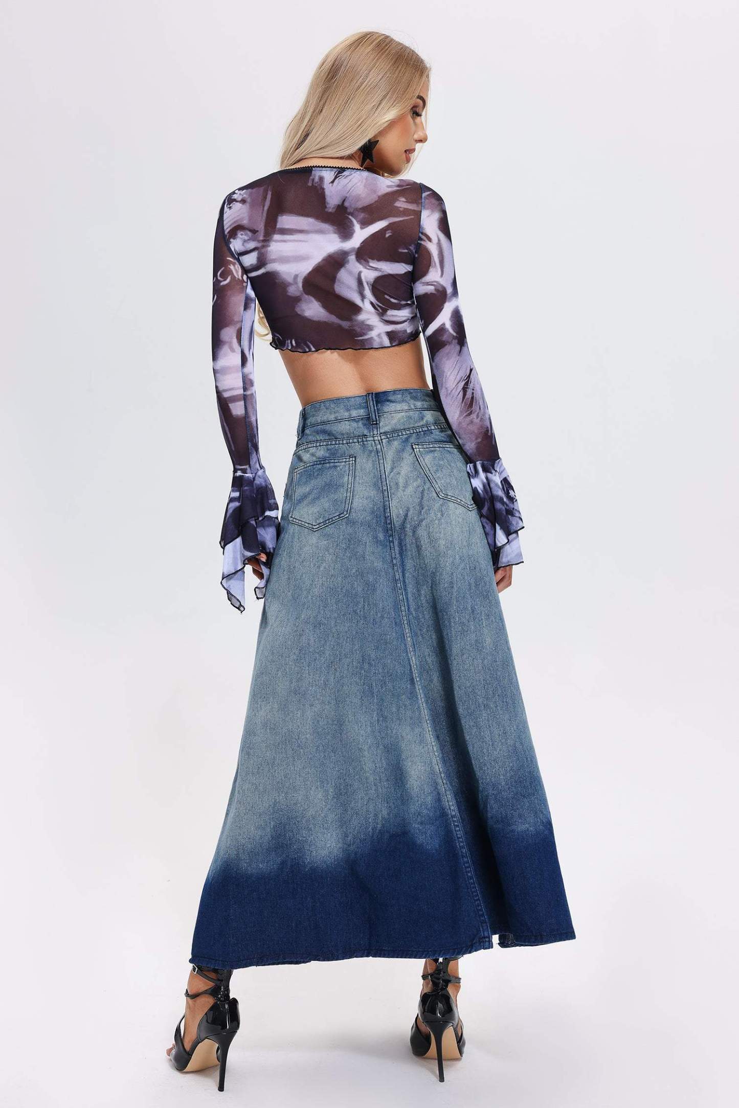 Sally Desenli Çan Kollu Üst