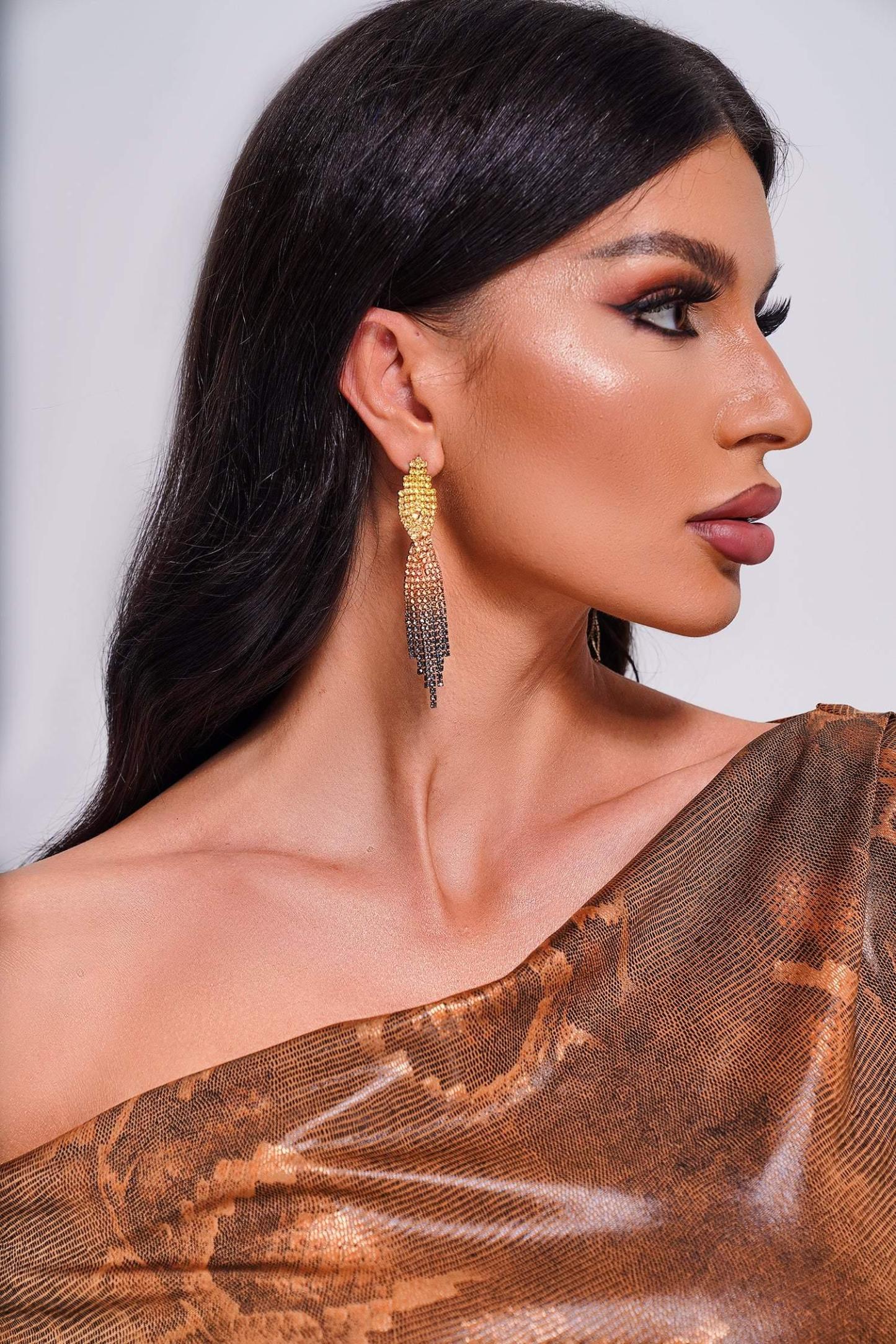 Rereny Taş Detaylı Küpeler