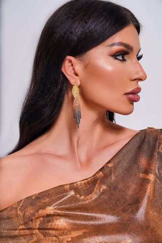 Rereny Taş Detaylı Küpeler