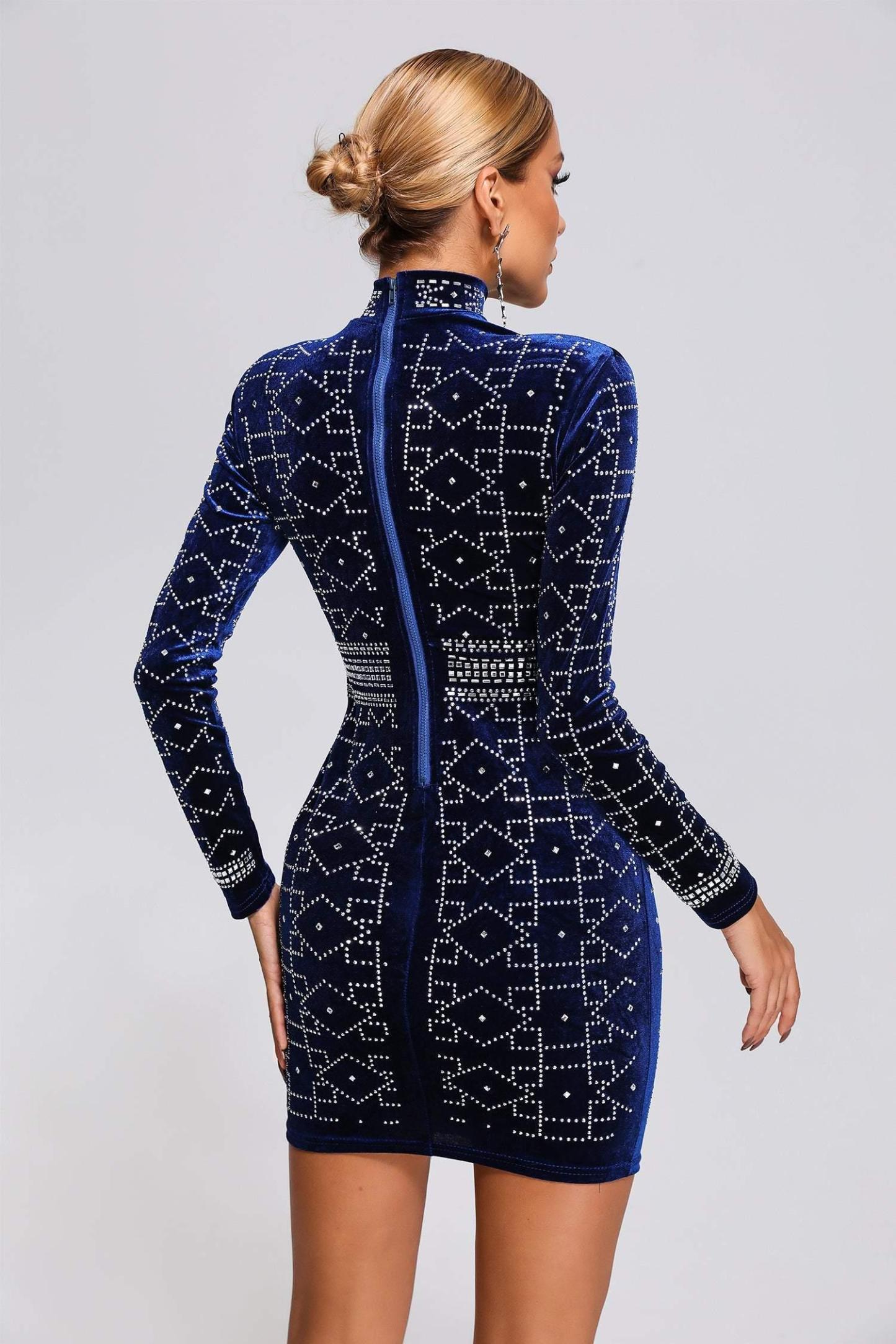 Naima Kadife Mini Elbise