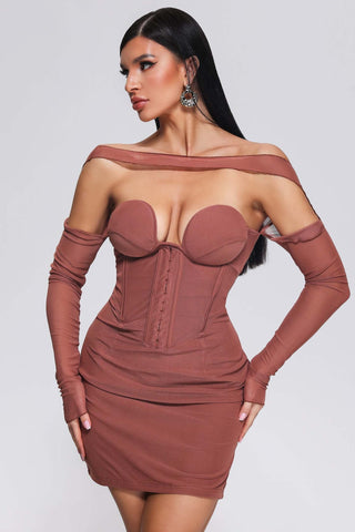 Mesh Mini Elbise