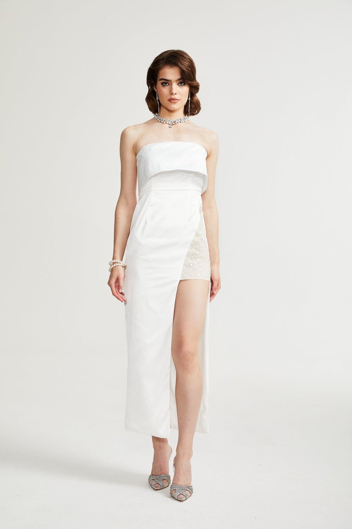 Zafiritha midi elbise